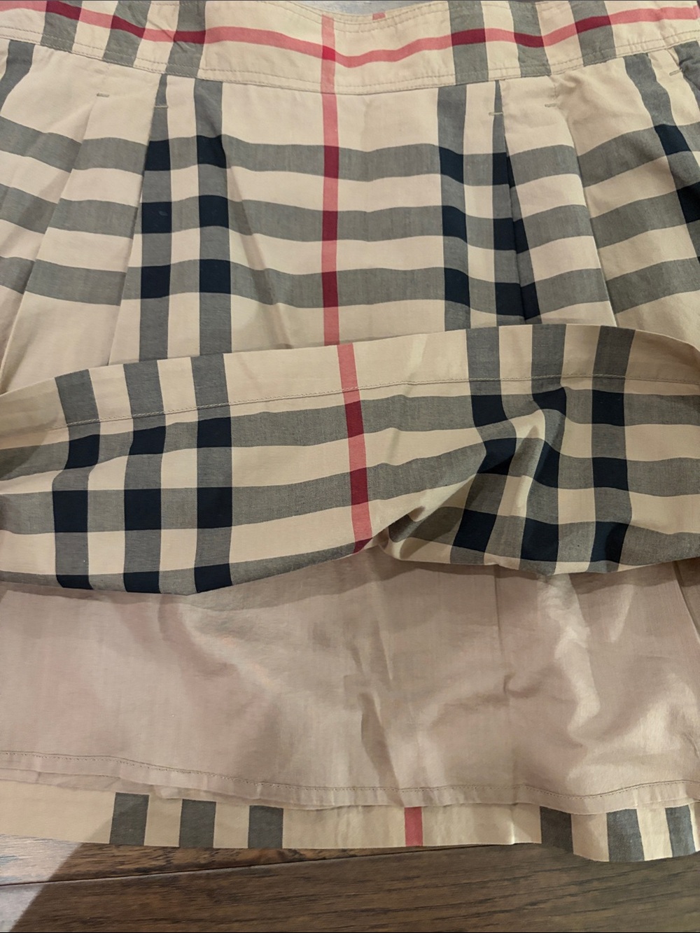 Burberry Brit Nova Check Cotton Pleated Skirt Sz 8 - Picture 8 of 8
